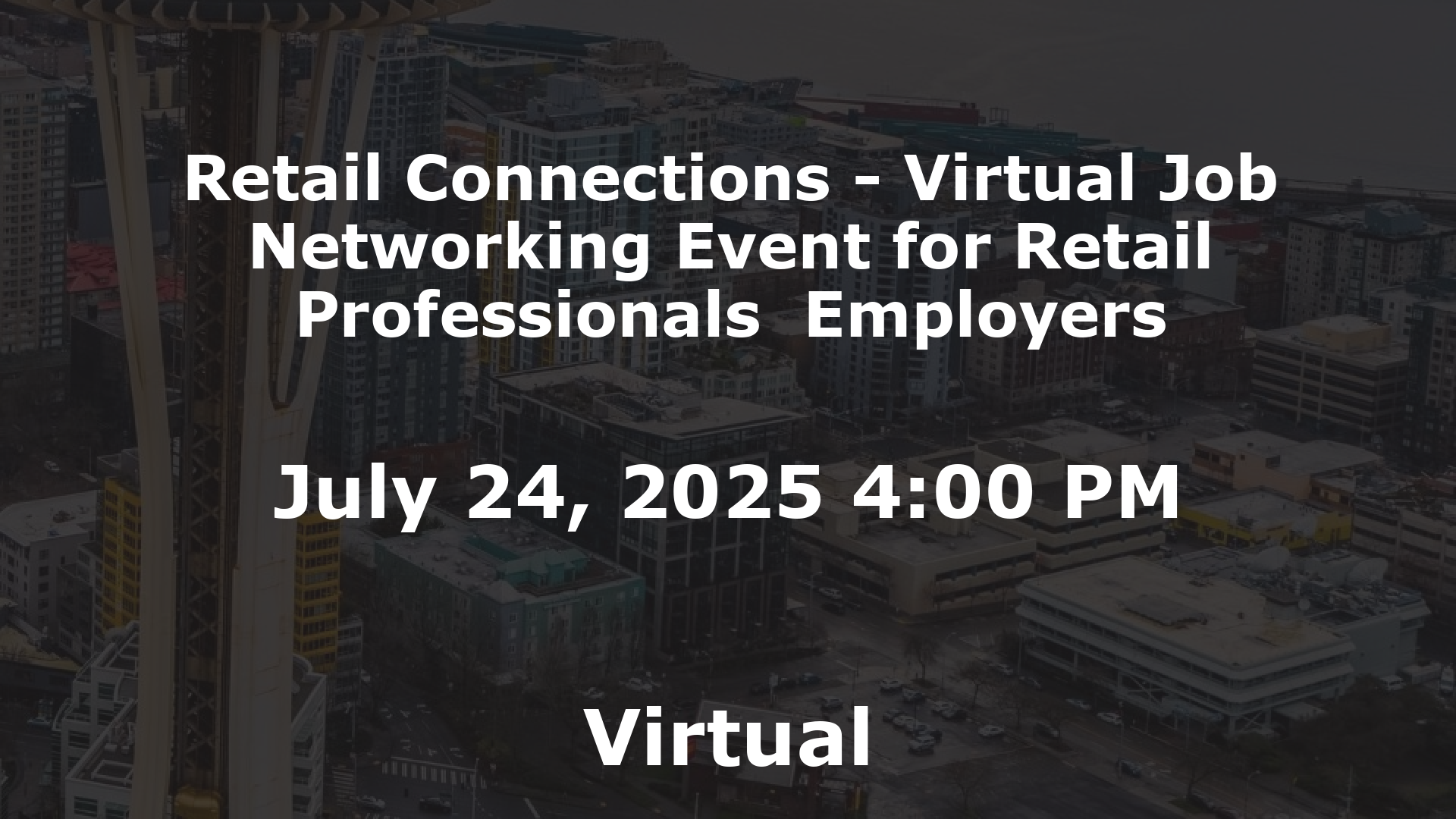 Retail Connections - Virtual Job  Networking Event for Retail Professionals  Employers event image